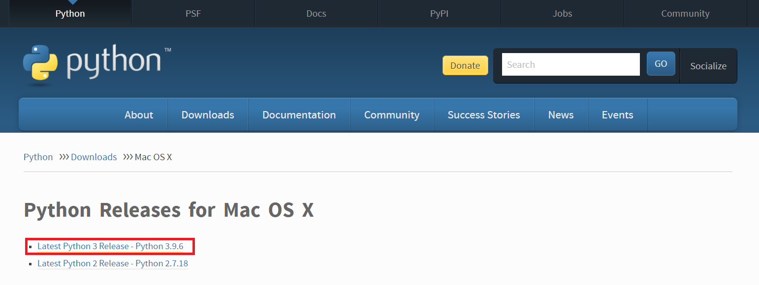 install python on mac os